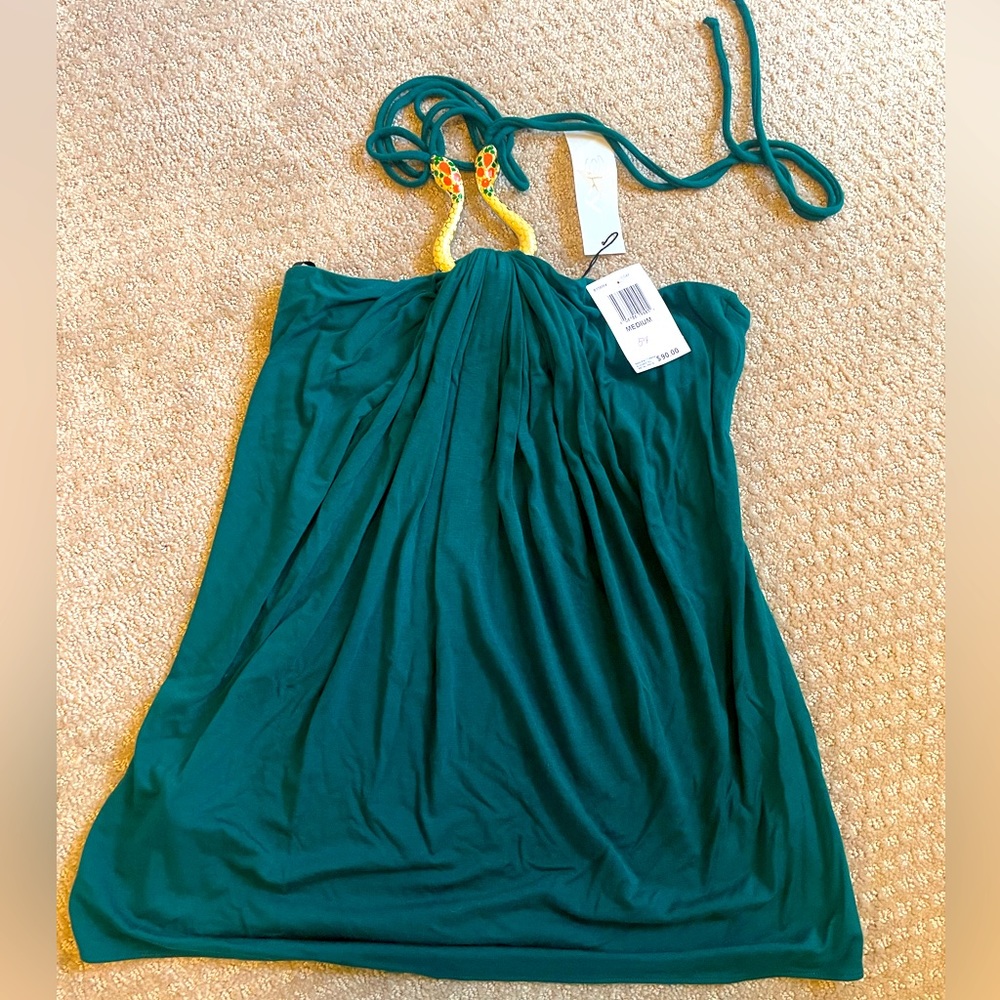 Sky emerald green halter top